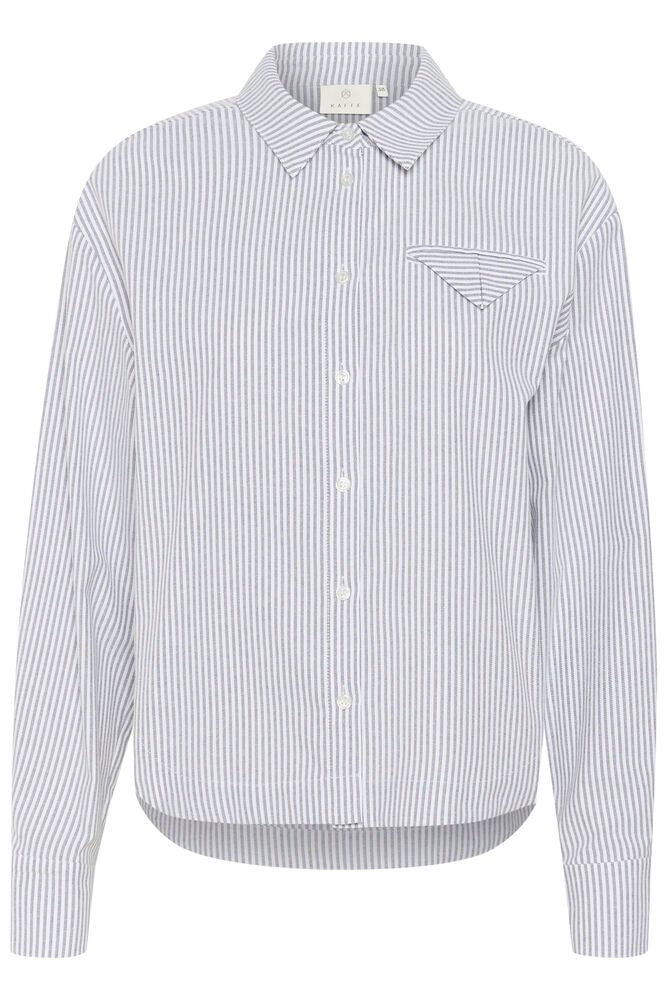 KAosita Shirt White/Black oxford stripe