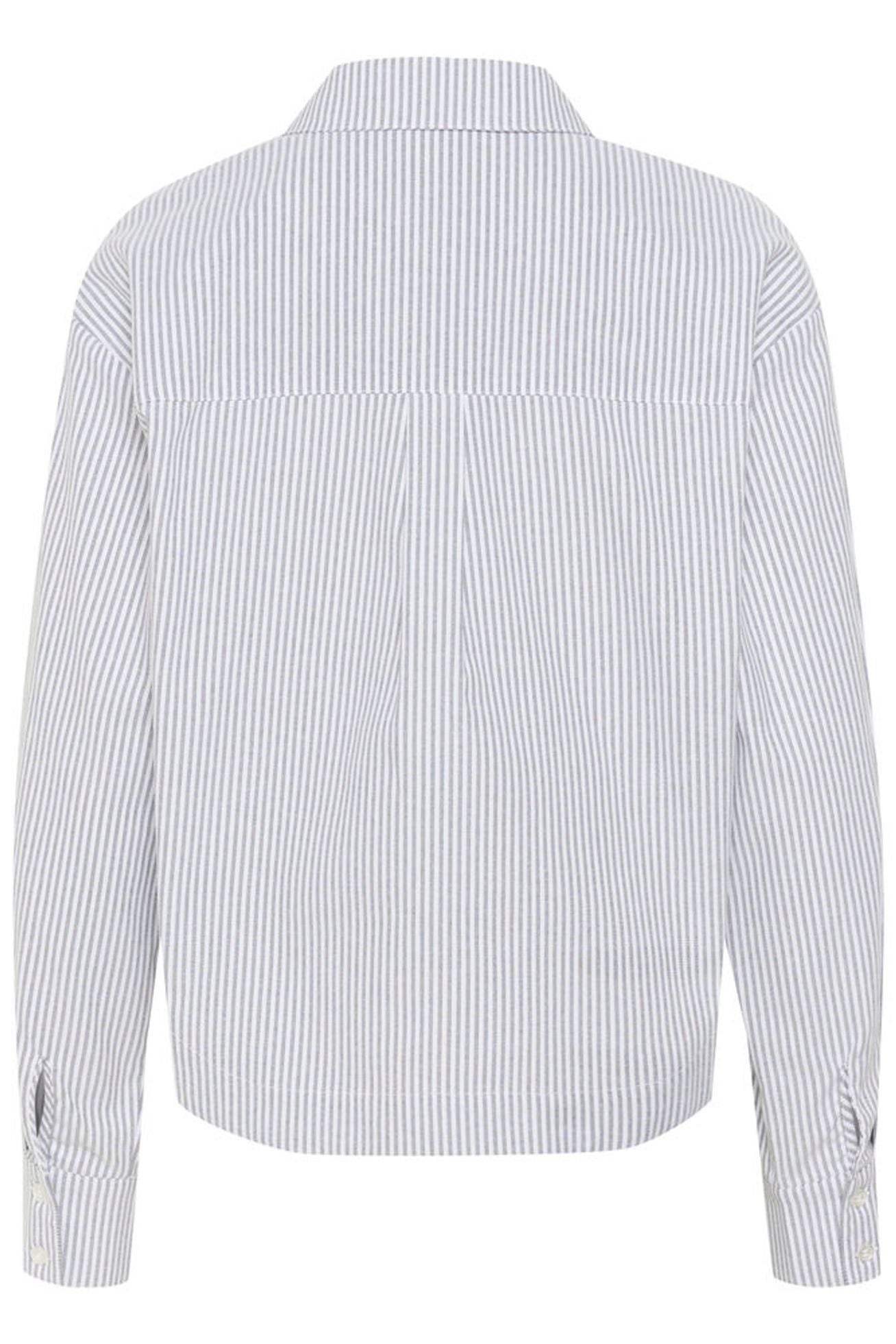 KAosita Shirt White/Black oxford stripe