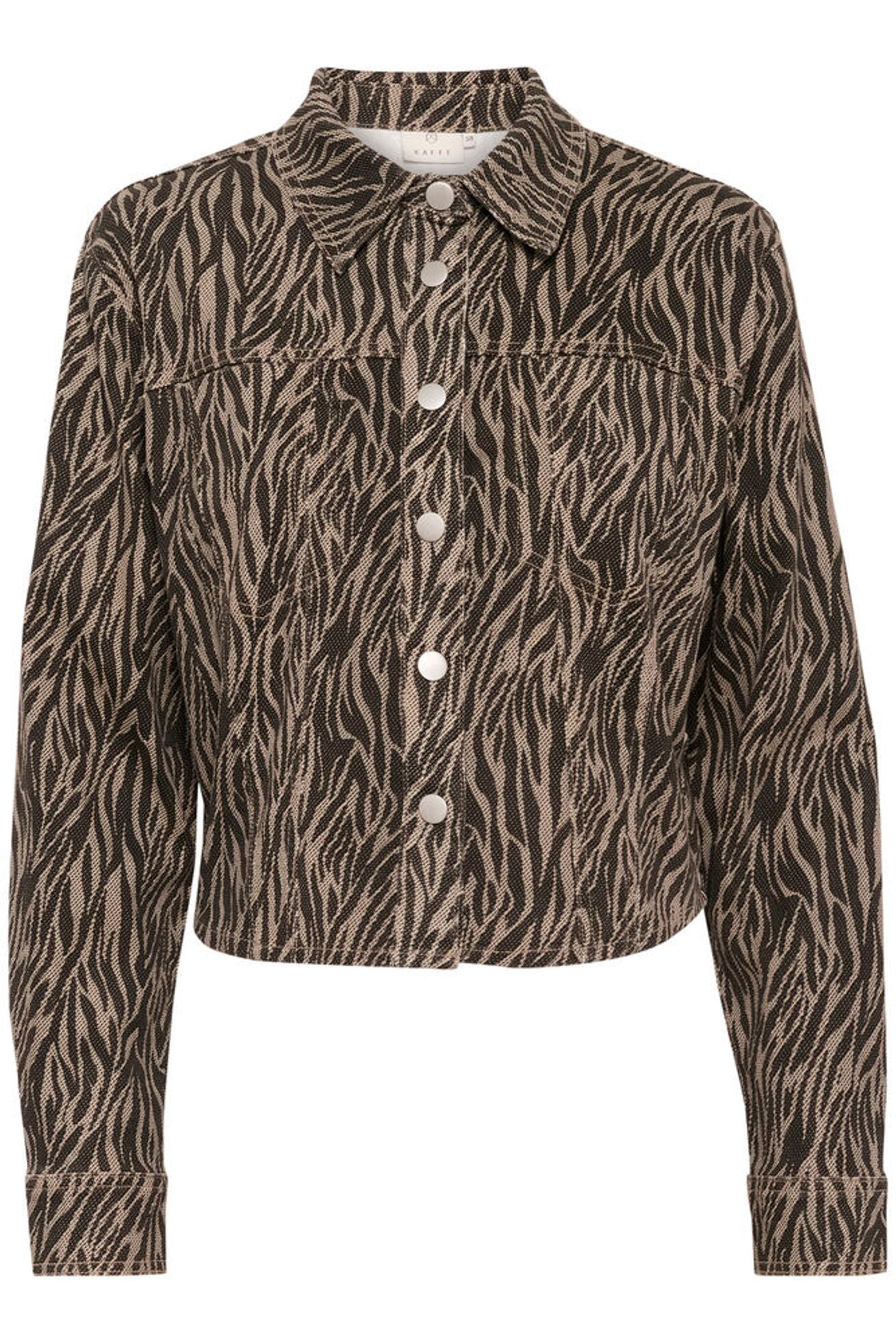 KAleondra Denim Shirt Feather Gray / Black Animal