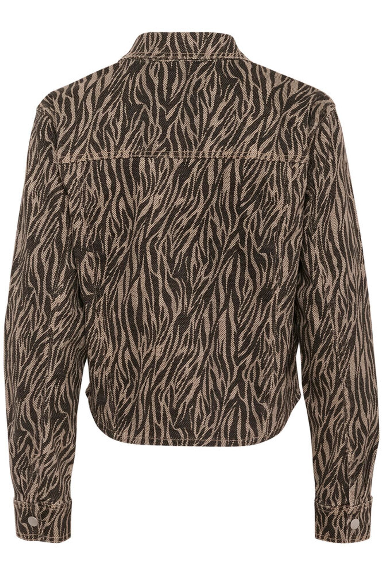 KAleondra Denim Shirt Feather Gray / Black Animal