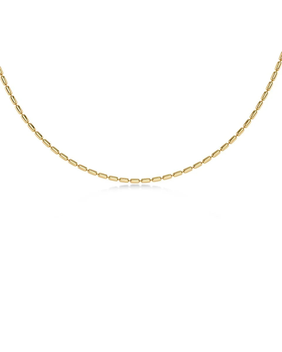 Seed Bead Necklace Gold