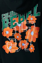 Lade das Bild in den Galerie-Viewer, Aqua Flowers Oversized Hoodie
