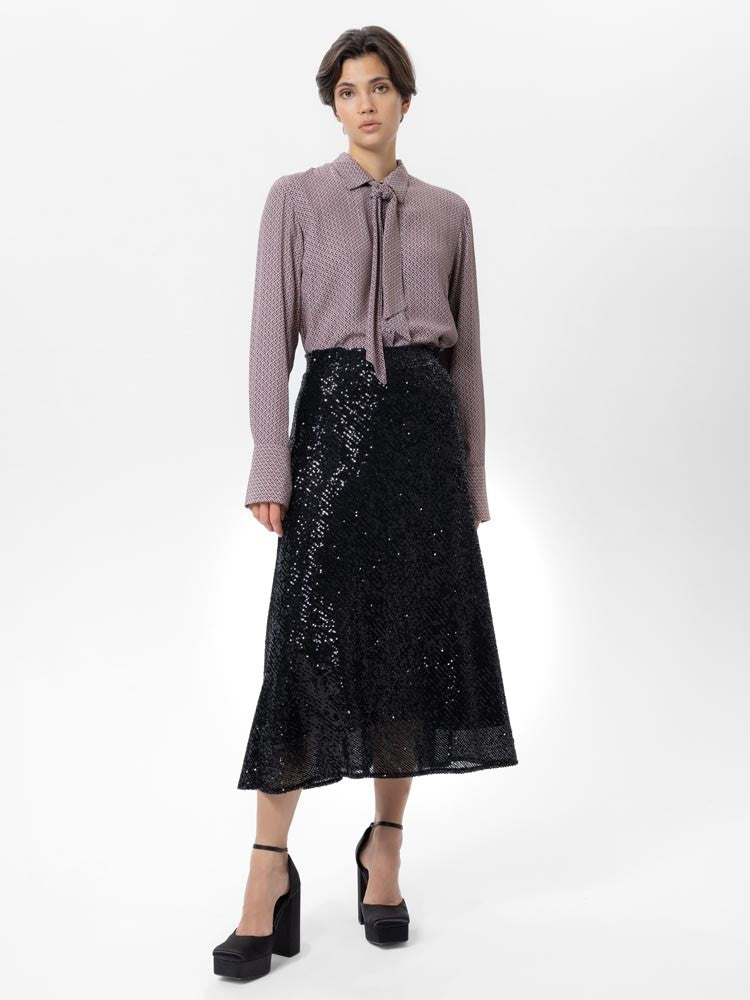 Antonia Skirt Sequin Stripes