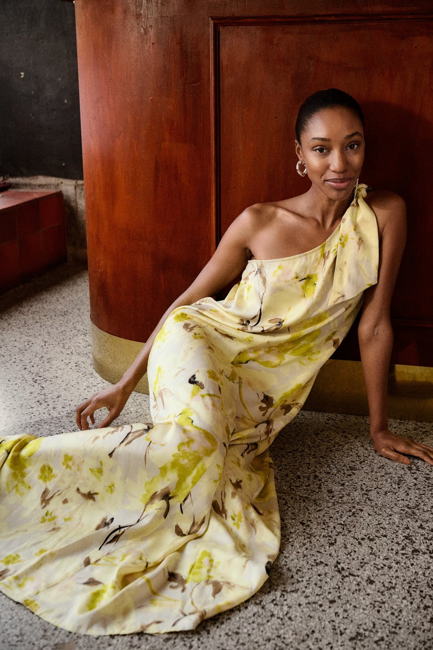SLBecca Printed One Shoulder Dress