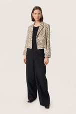 SLShirley Cropped Printed Blazer Leopard Print