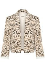 SLShirley Cropped Printed Blazer Leopard Print