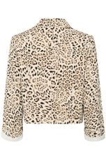 SLShirley Cropped Printed Blazer Leopard Print
