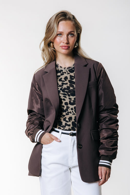 Gemma Contrast Sleeve Blazer