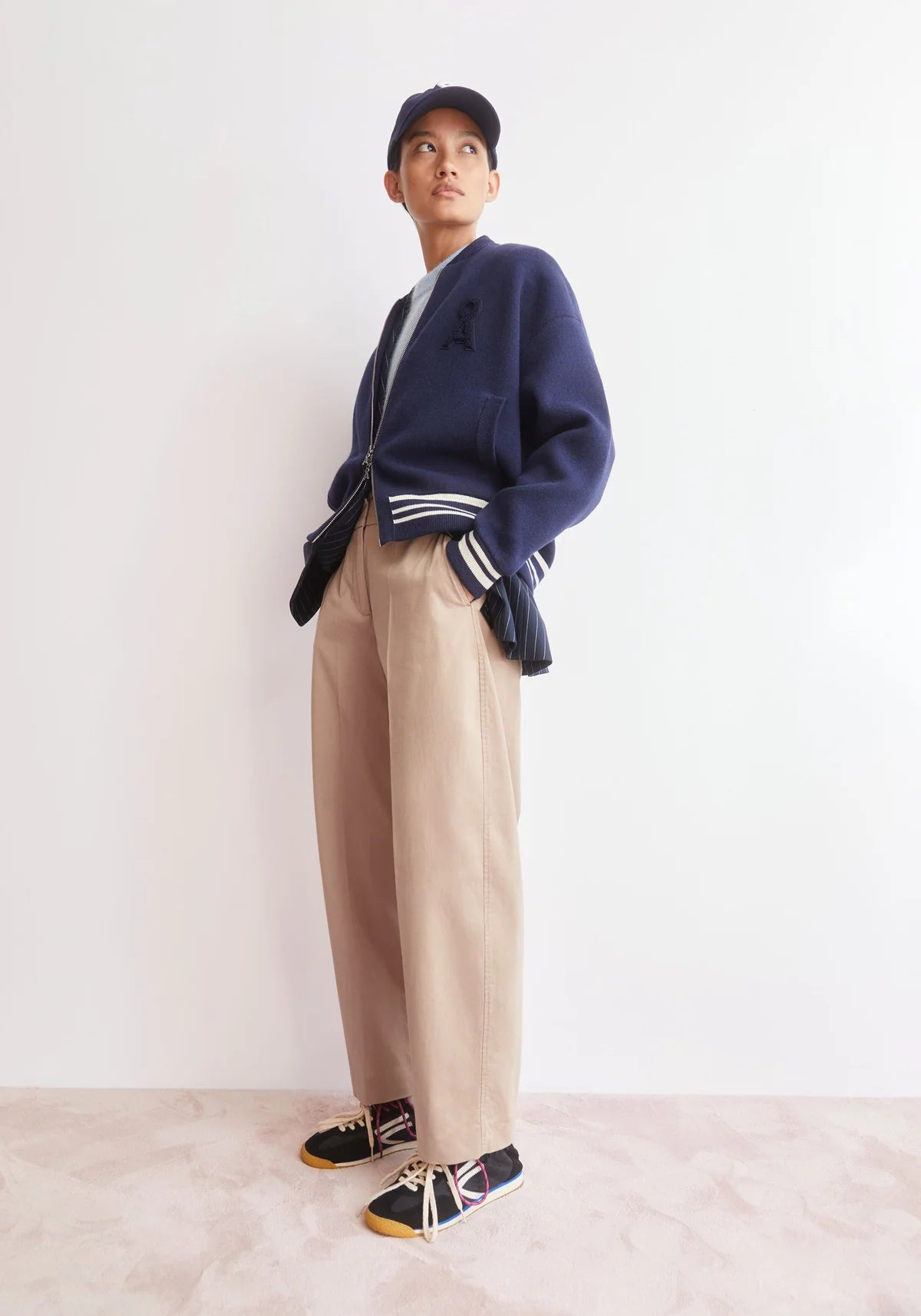 BARREL LEG TWILL PANT true camel
