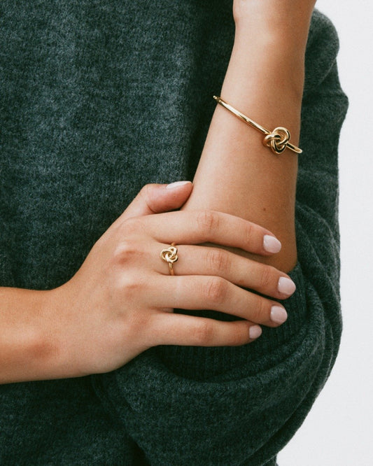 Infinity Knot Ring S Gold