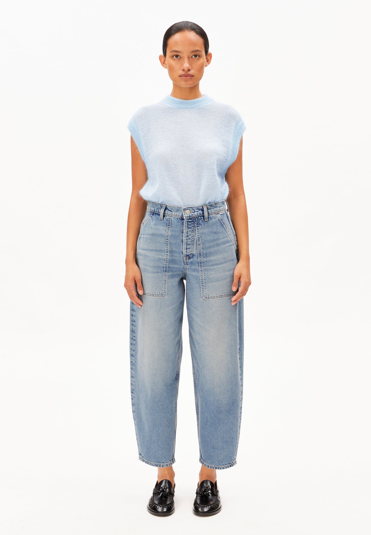 BAARLY CARPENTER BARREL JEAN HIGH WORKER