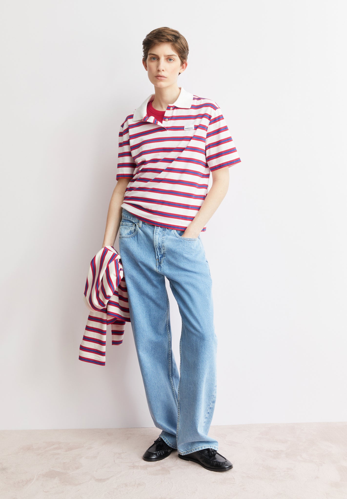 STRIPE POLO T-SHIRT