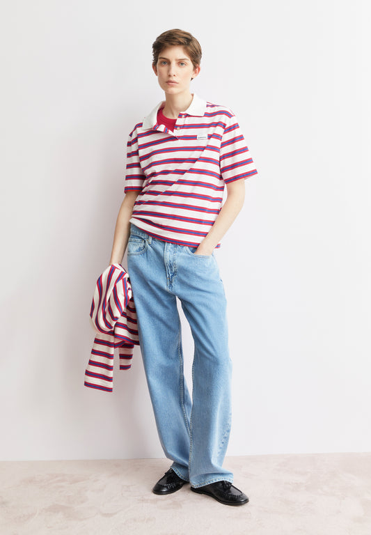 STRIPE POLO T-SHIRT