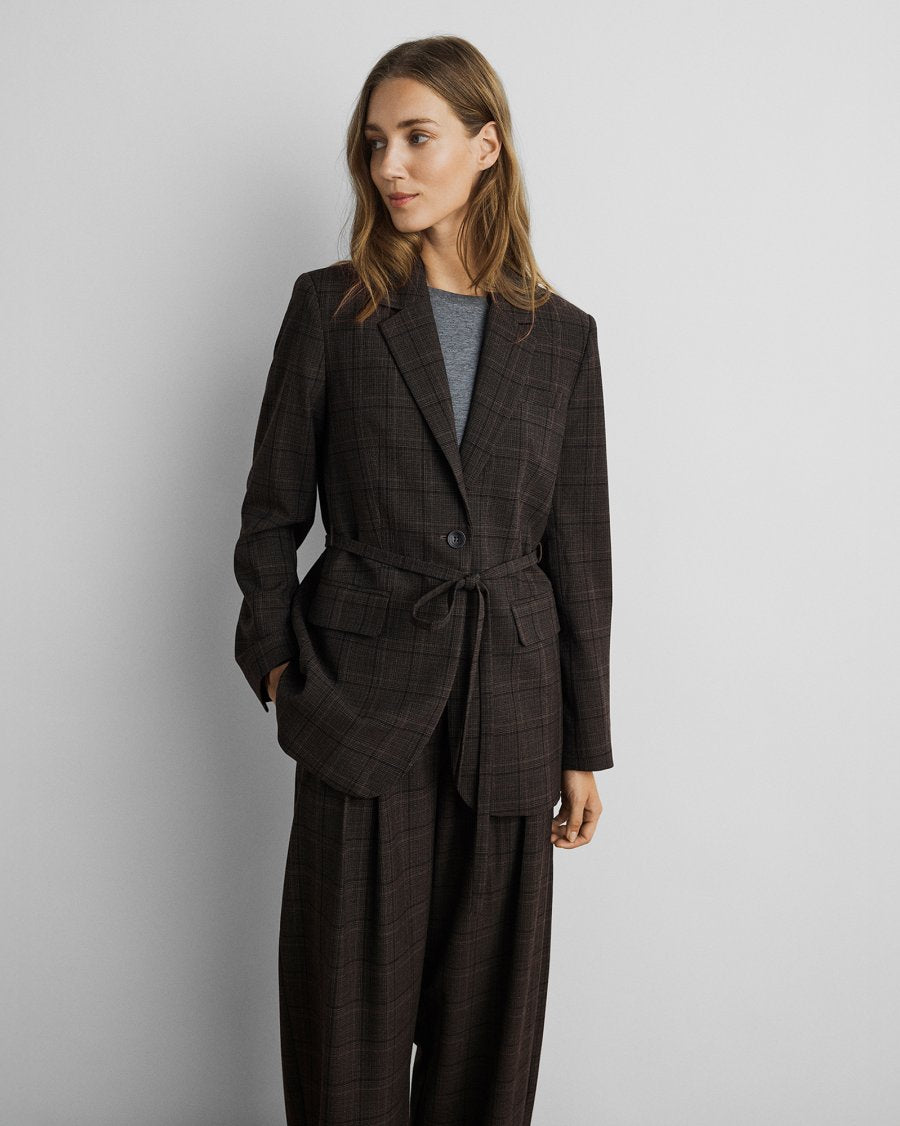 MSCHJohnna HW Barrel Pants CHK