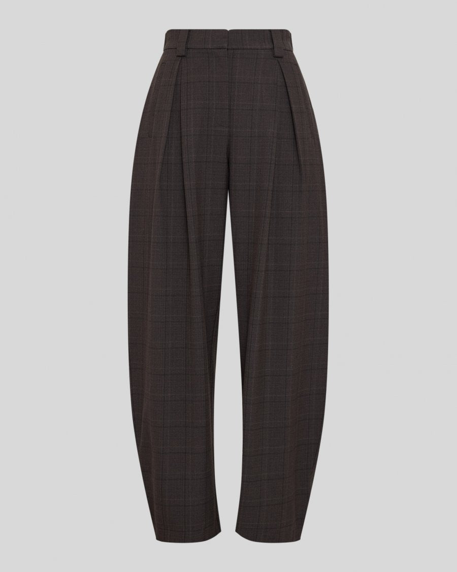 MSCHJohnna HW Barrel Pants CHK