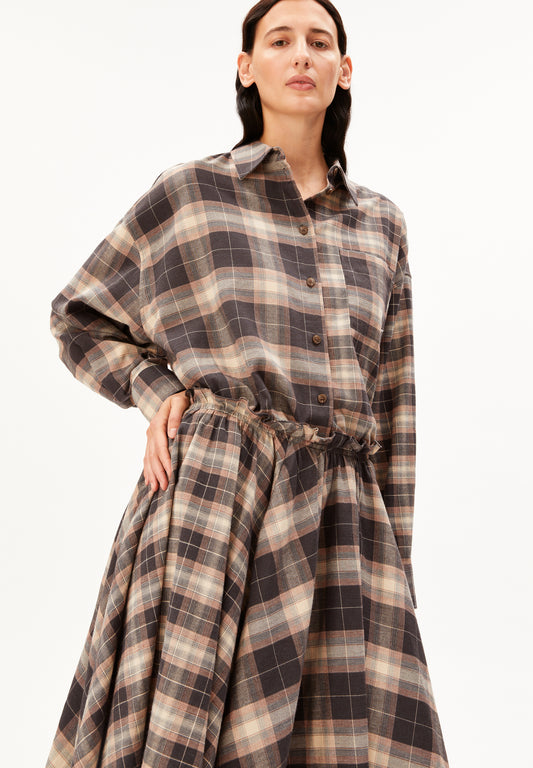NALAANI PATCHED CHECK BLOUSE