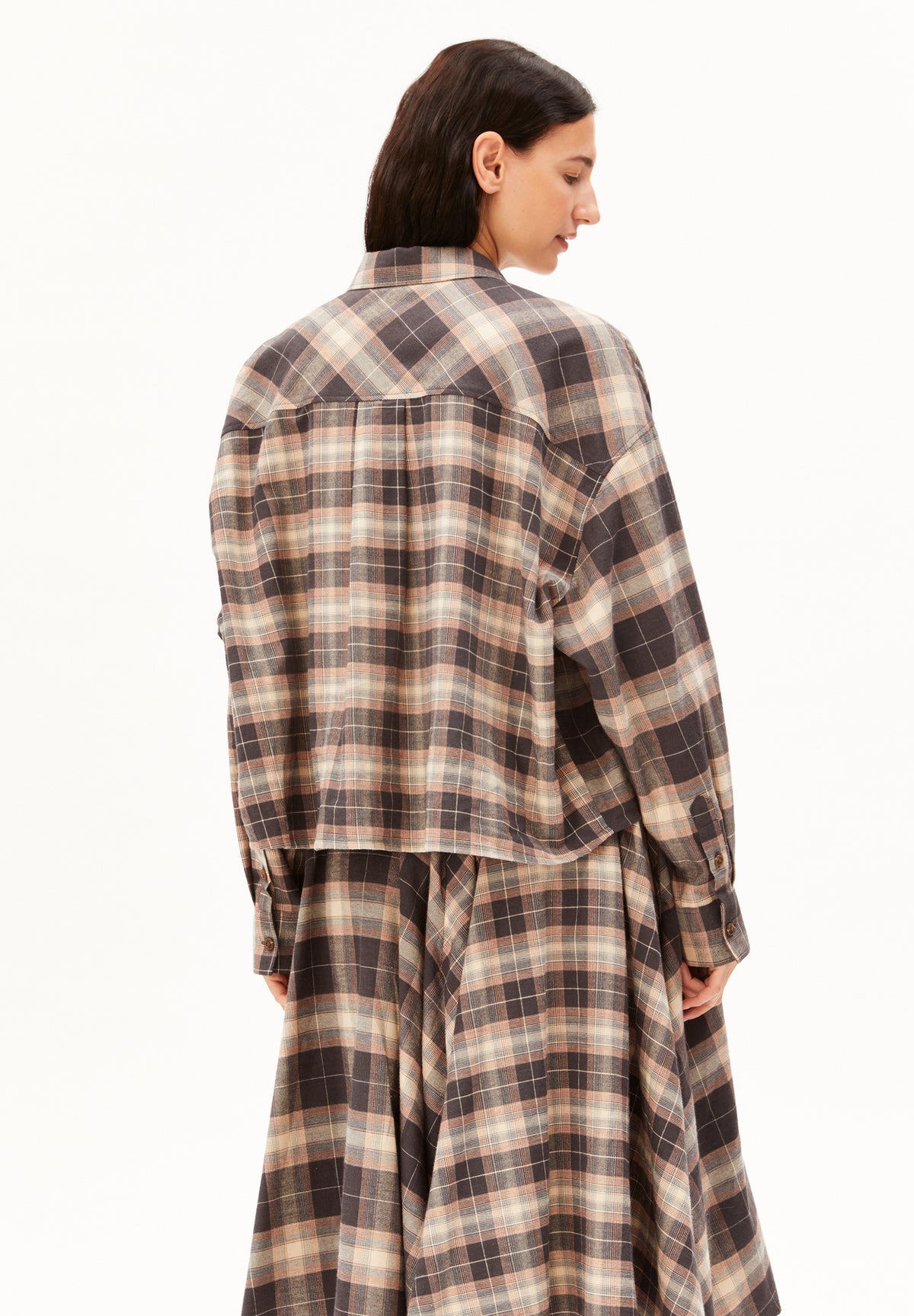NALAANI PATCHED CHECK BLOUSE